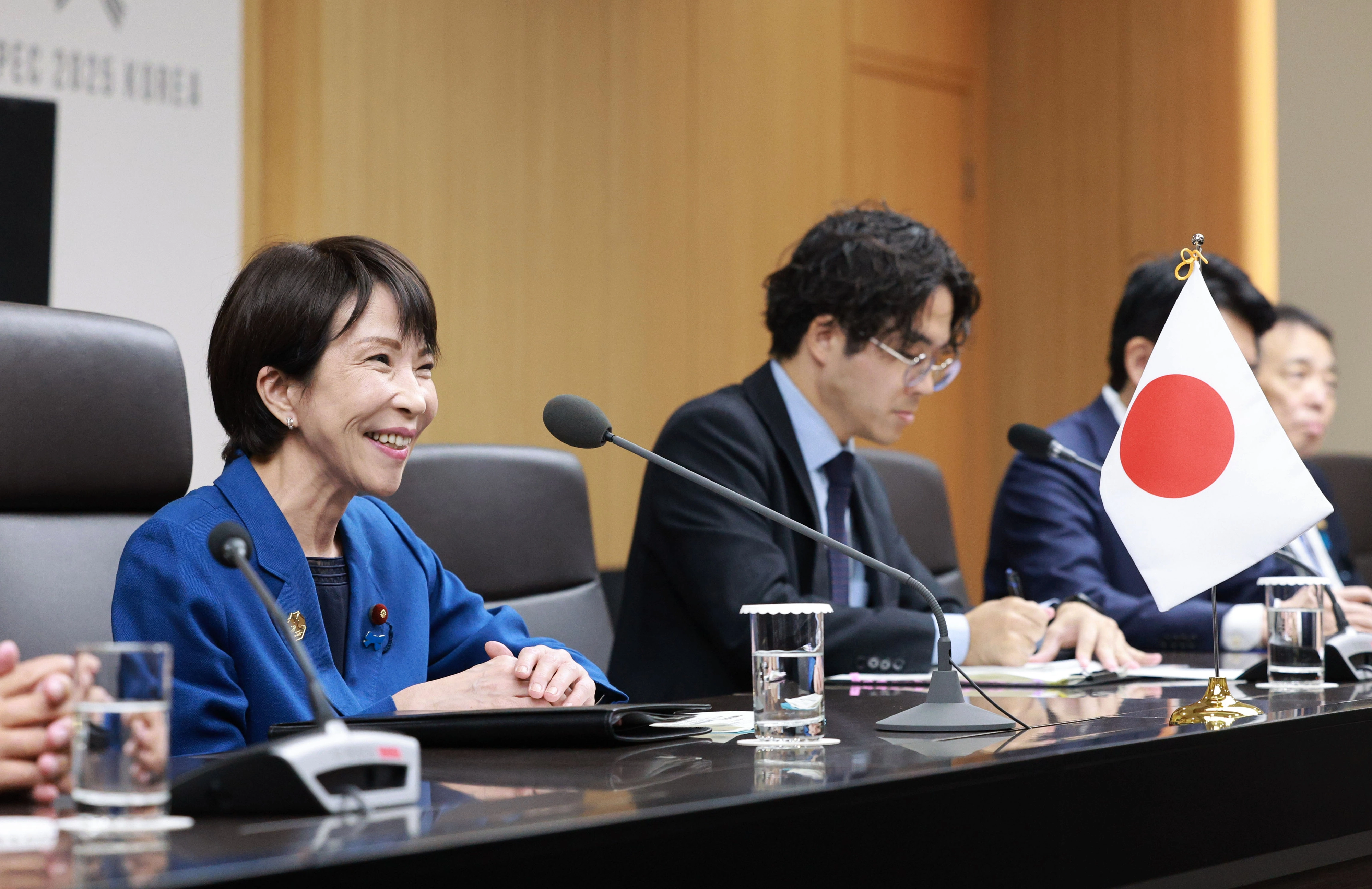 한일 정상회담, 발언하는 다카이치 총리  다카이치 사나에 일본 총리가 30일 경북 경주 APEC 정상회의장에서 열린 이재명 대통령과의 한일 정상회담에서 발언하고 있다. 2025.10.30 대통령실통신사진기자단