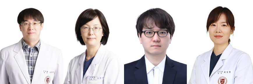 맨 왼쪽부터 고려대학교 구로병원 신경과 강성훈·오경미 교수, 암연구소 강민웅 연구교수, 안암병원 신경과 백경원 교수. 고대구로병원 제공