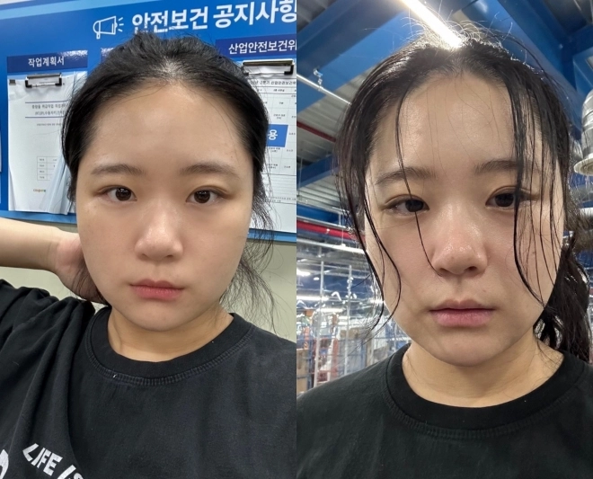박지현 전 더불어민주당 비상대책위원장이 쿠팡 물류센터 알바 후기와 함께 올린 현장에서의 사진. 박 전 위원장 페이스북 캡처