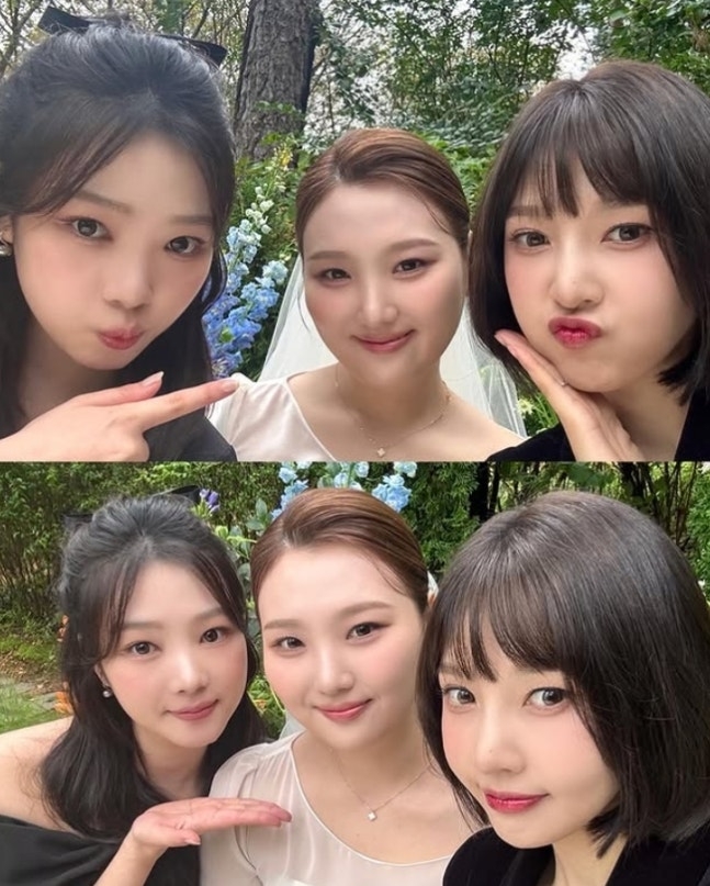 레드벨벳 조이가 두 여동생과 함께 찍은 사진을 공개했다. SNS 캡처