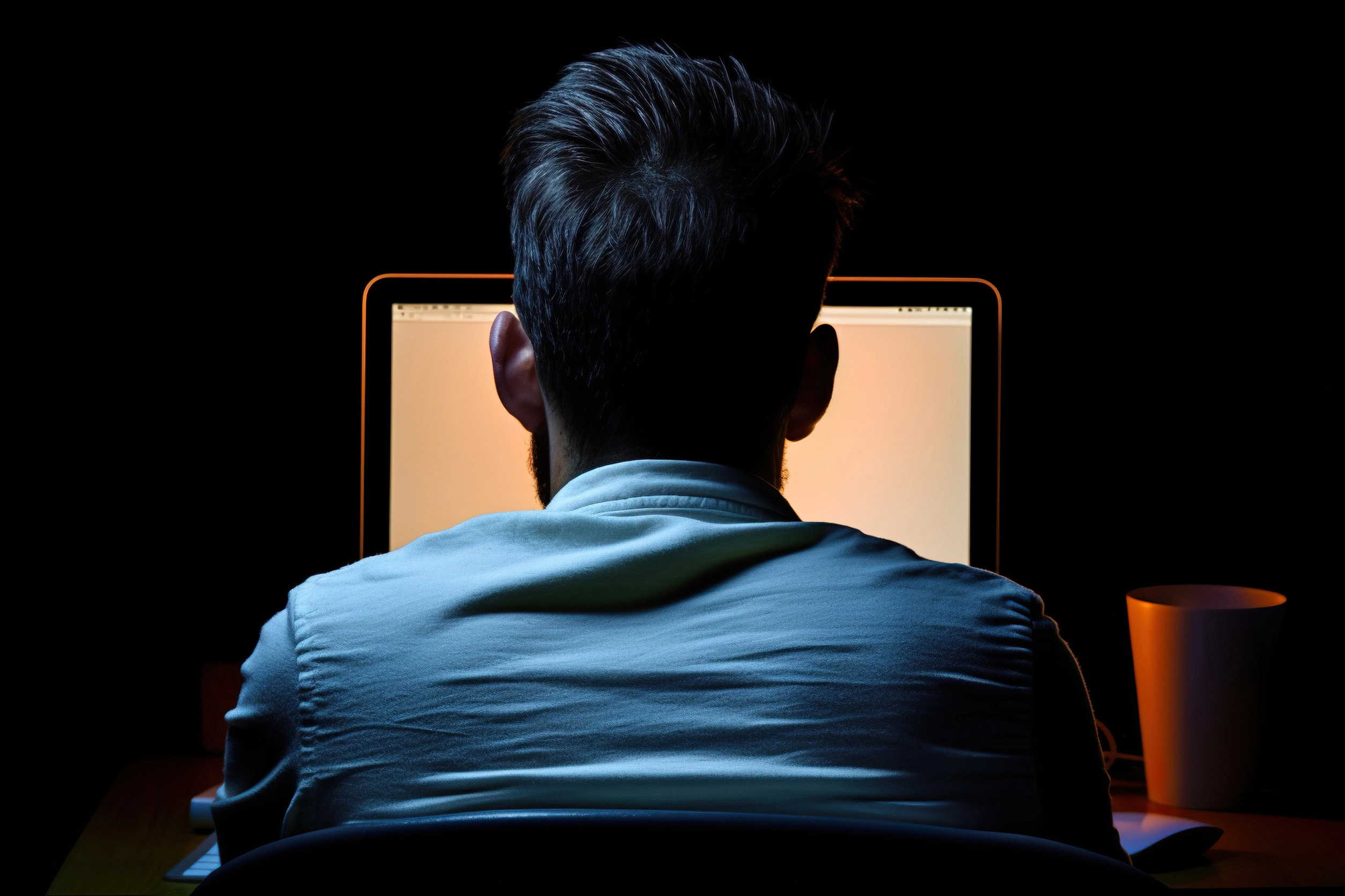 컴퓨터 화면을 보는 남성의 모습. 본문과 직접적인 관련 없음. 123rf