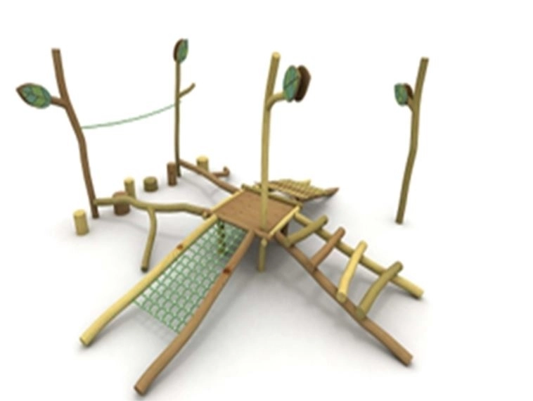 통나무 놀이대 설치 예시(자료제공: 강동구청 푸른도시과)