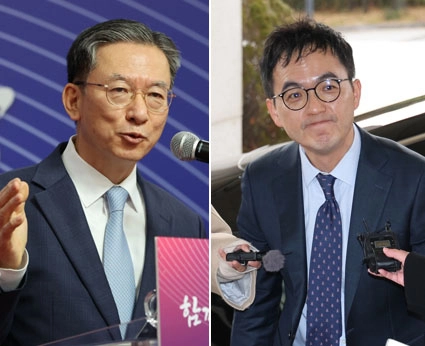 법무부·검찰 수장에 쏠린 눈  정성호(왼쪽) 법무부 장관이 17일 경기 정부과천청사에서 열린 ‘2025년 전국 보호기관장 회의’에서 발언하고 있다. 오른쪽 사진은 같은 날 구자현 신임 대검찰청 차장검사(검찰총장 권한대행)가 서울 서초구에 위치한 대검찰청으로 처음 공식 출근하는 모습. 구 대행은 정식 업무 첫날인 이날 오후 법무부를 방문해 정 장관과 면담했다.
연합뉴스