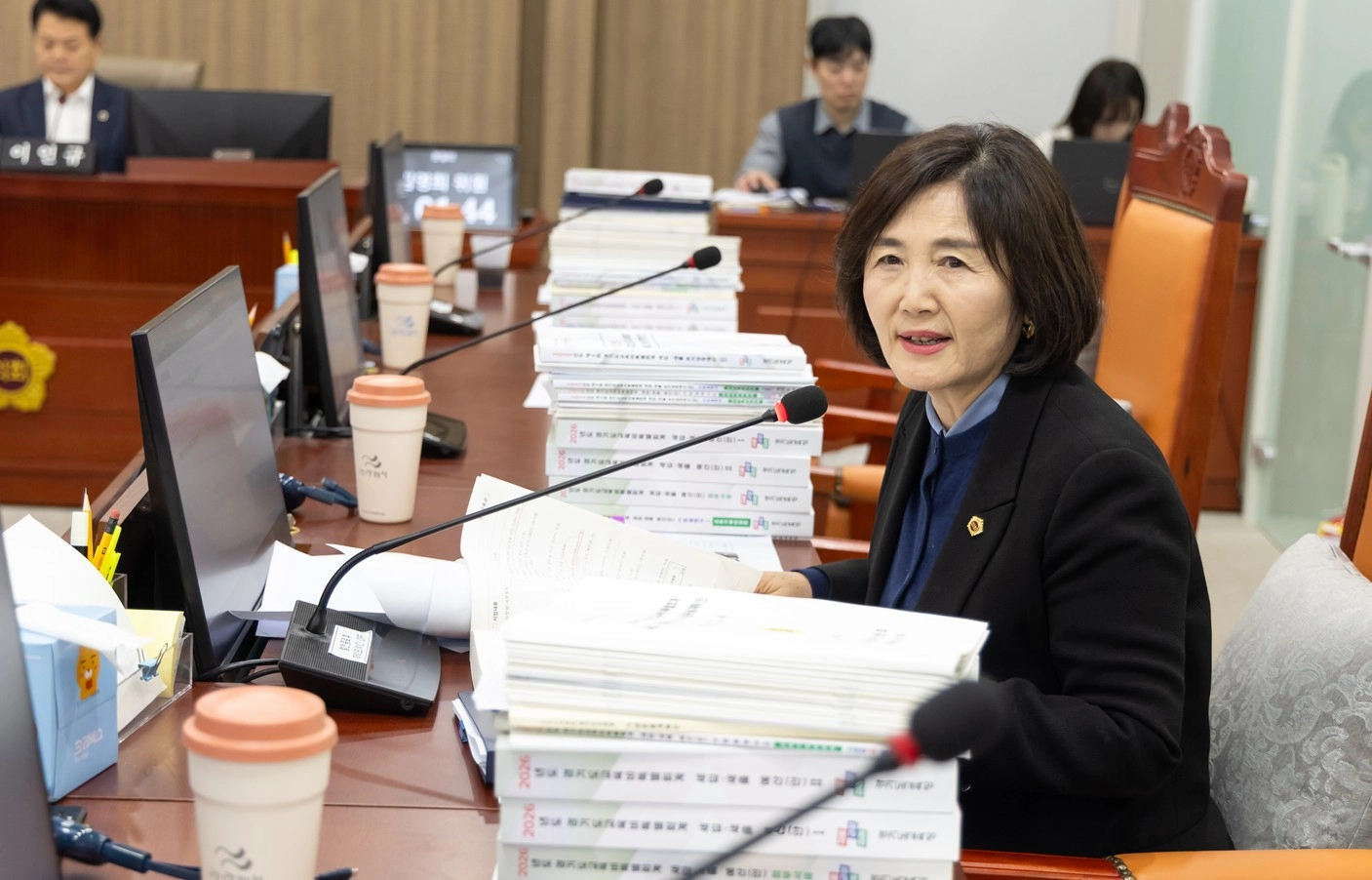 김영희 의원이 24일 2026년도 경기도교육청 예산안 심사에서 질의하고 있다.(사진=경기도의회)