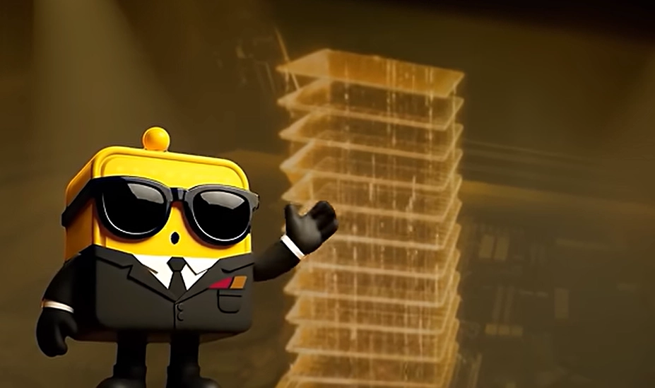 고대역폭메모리(HBM)를 의인화한 SK하이닉스의 캐릭터. SK하이닉스 유튜브 채널 캡처