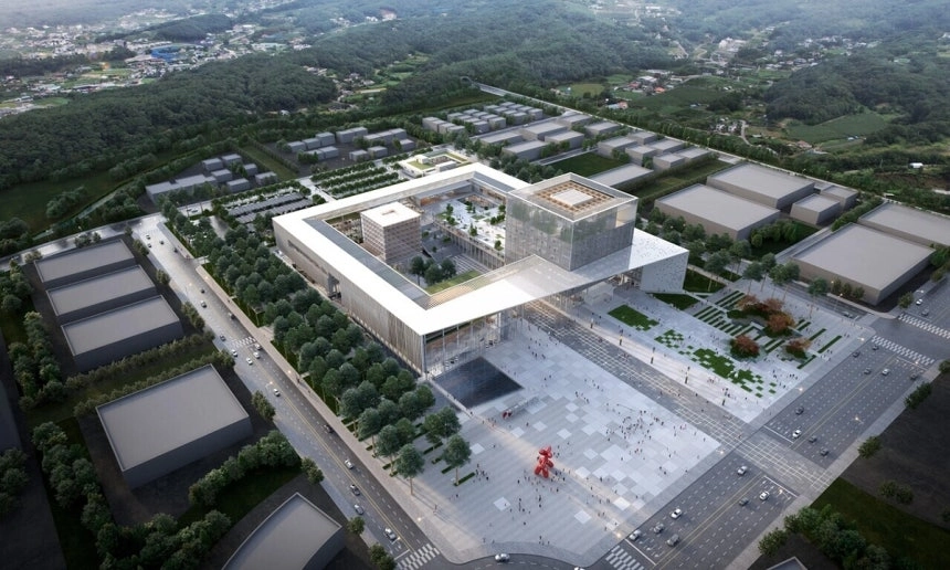 춘천시 동내면 고은리에 조성 중인 행정복합타운으로 신축이 전하는 강원도청 신청사 조감도.
강원도 제공