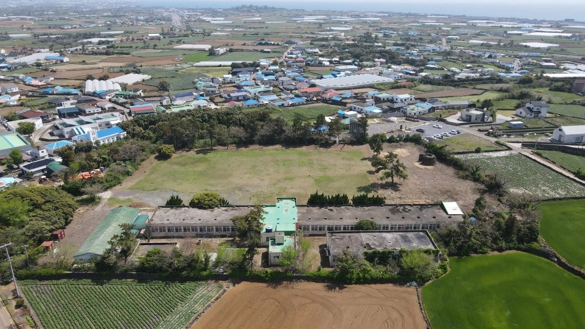 공공임대주택이 들어설 예정인 무릉중학교 부지. 제주도·제주도교육청 제공