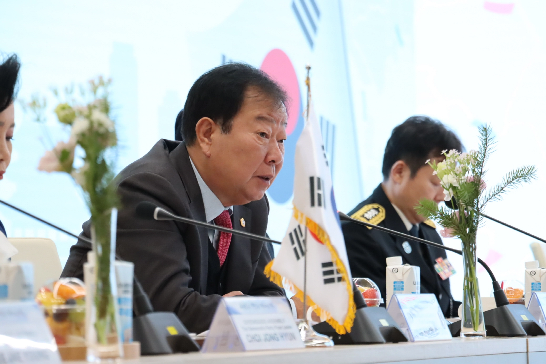 임상오 위원장이 환영인사를 하고 있다.(사진=경기도의회)