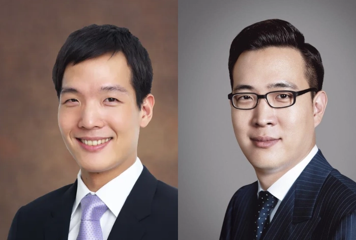 김동원(왼쪽) 사장·김동선(오른쪽) 부사장