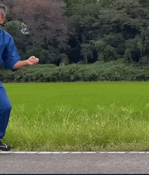 오바 카츠노리가 ‘에도 달리기’를 하는 모습. 오바 카츠노리 유튜브 캡처