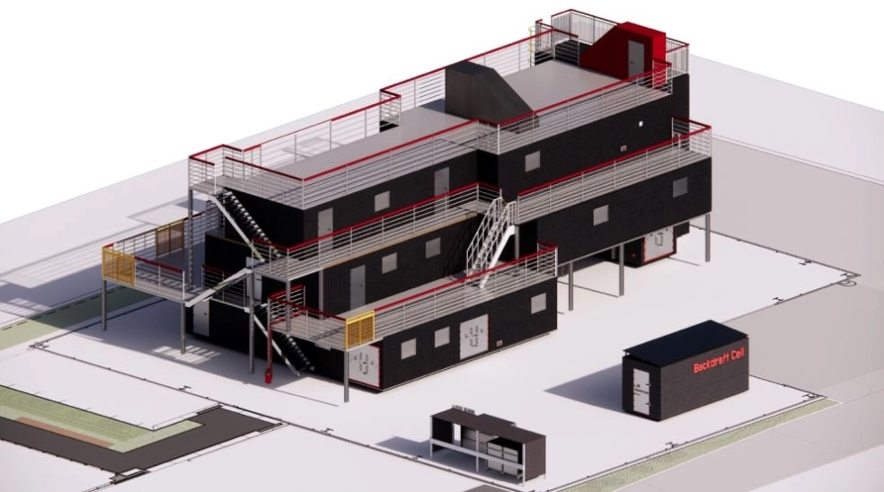소방재난본부 실화재 훈련장 내 훈련시설 조감도