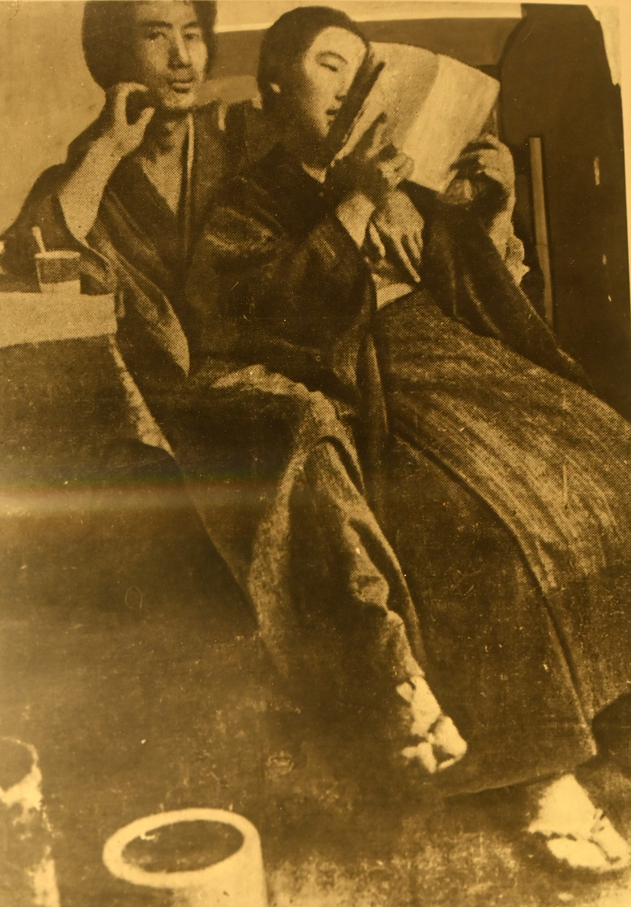 문경 박열기념관에 전시된 가네코 후미코와의 옥중 사진.