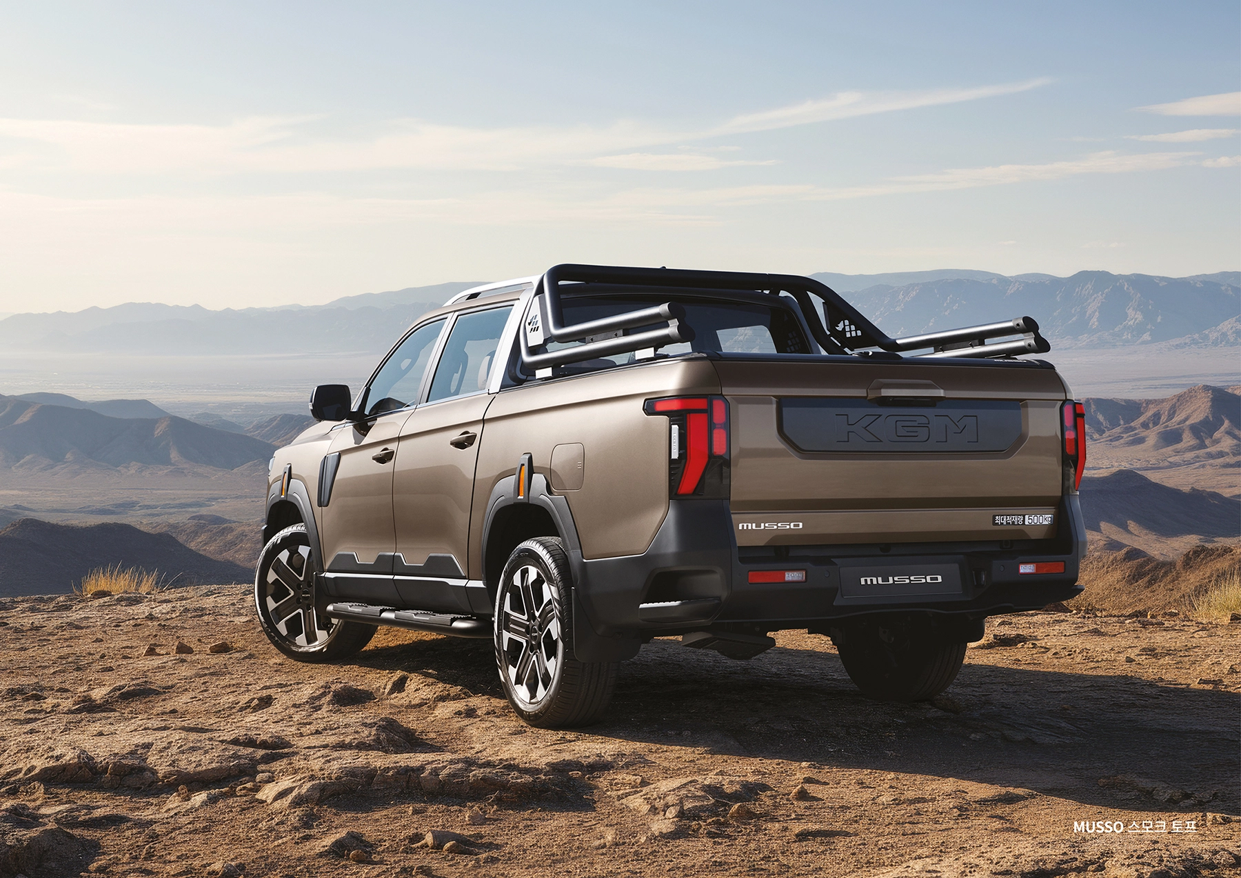 KG모빌리티 차세대 픽업 ‘무쏘’의 후면 이미지.
KG모빌리티 제공