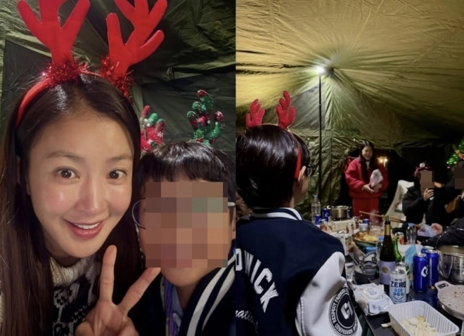배우 이시영이 지인들과 캠핑을 즐기는 모습. 자료 : 이시영 인스타그램