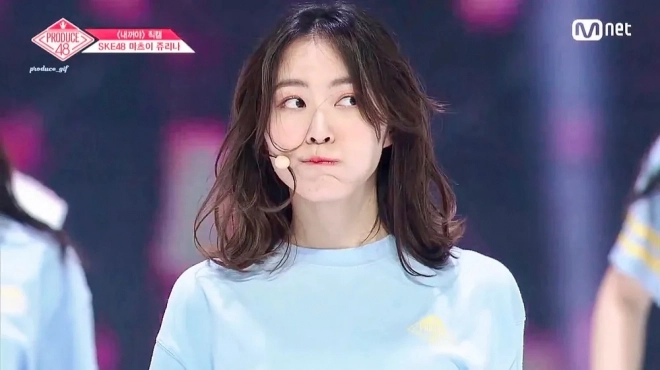 마츠이 쥬리나.<br>사진=엠넷 ‘프로듀스 48’ 캡처