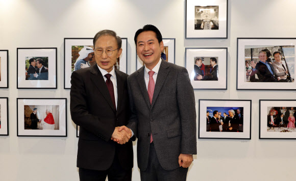 장동혁 대표, 이명박 전 대통령 예방