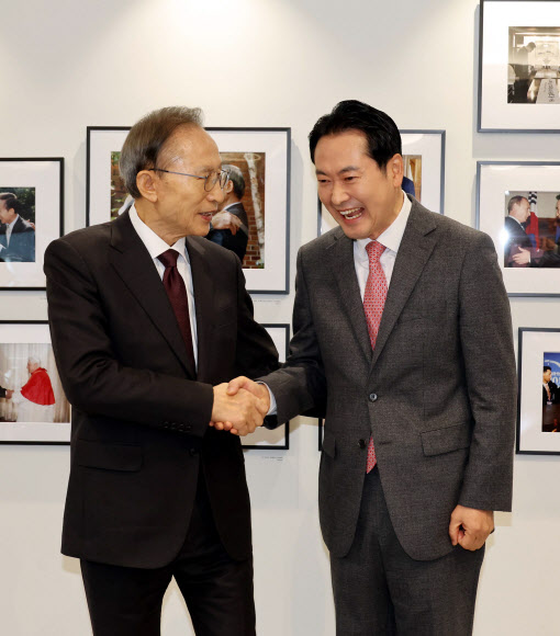 장동혁 대표, 이명박 전 대통령 예방