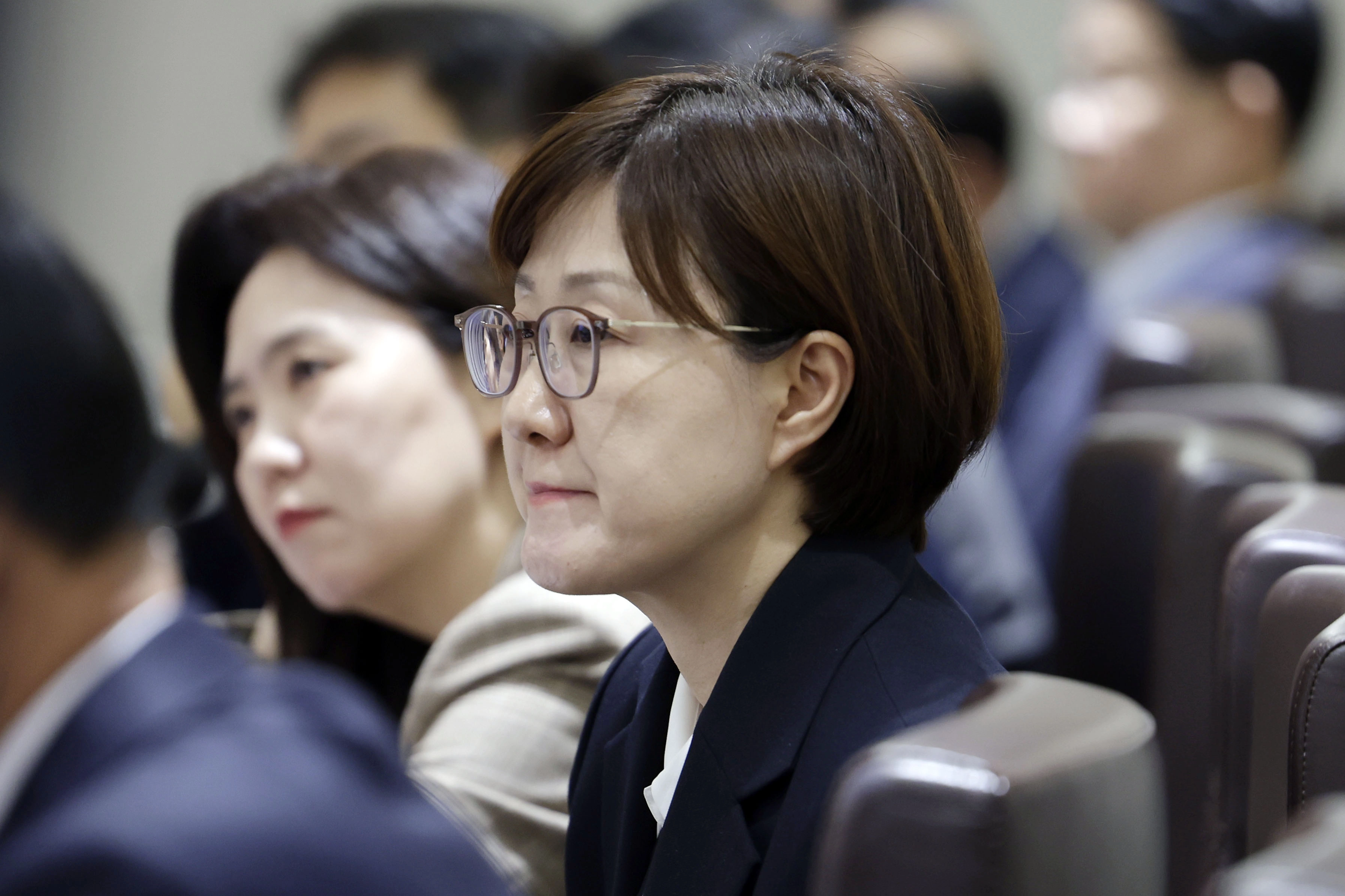 김현지 대통령실 제1부속실장이 21일 용산 대통령실에서 열린 국무회의에 참석해 있다. 2025.10.21 대통령실통신사진기자단