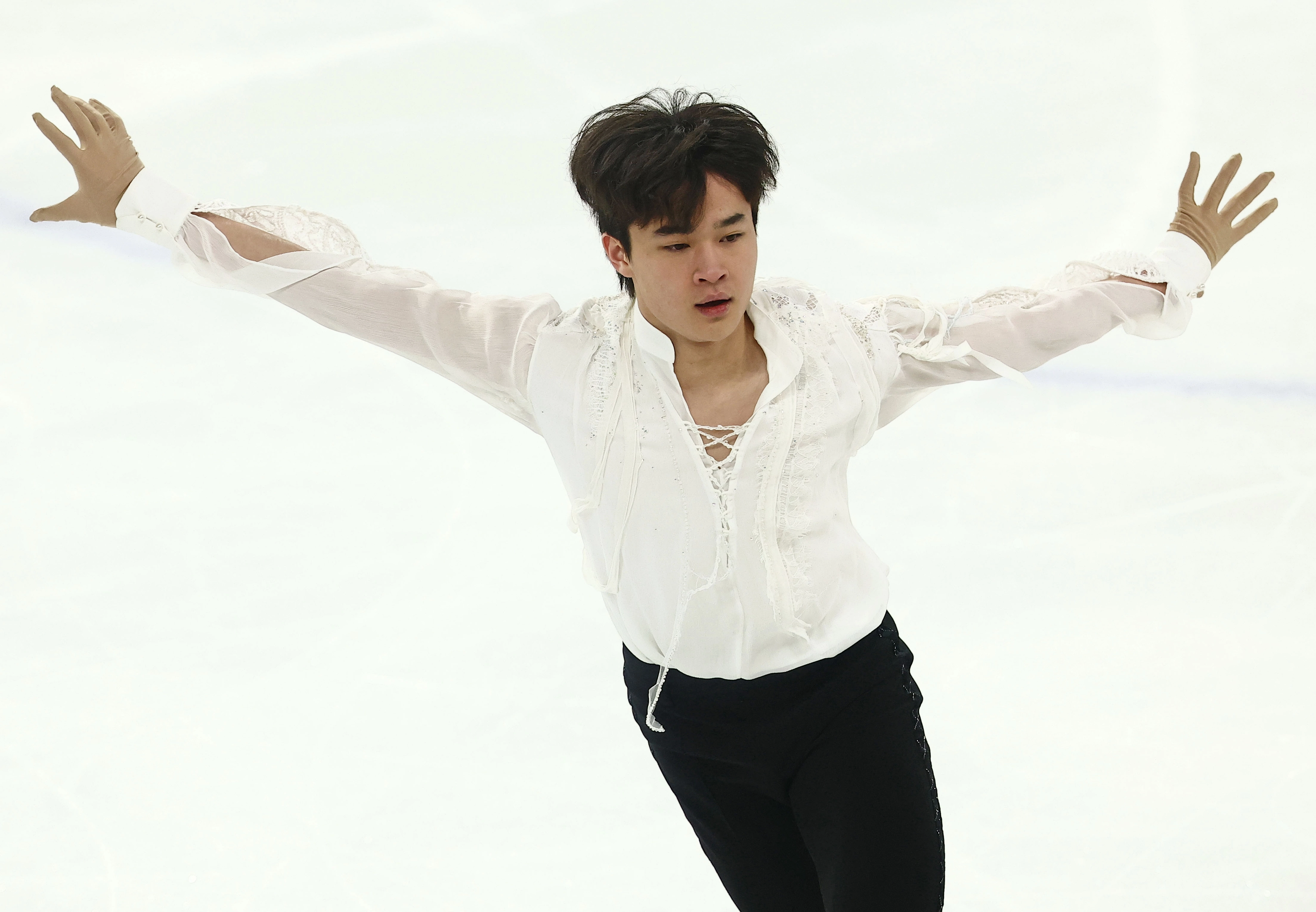 김현겸이 4일 서울 양천구 목동아이스링크에서 열린 제80회 전국남녀 피겨스케이팅 종합선수권대회 겸 국가대표 2차 선발전 남자 싱글 프리 스케이팅에서 연기를 펼치고 있다. 2026.1.4 연합뉴스