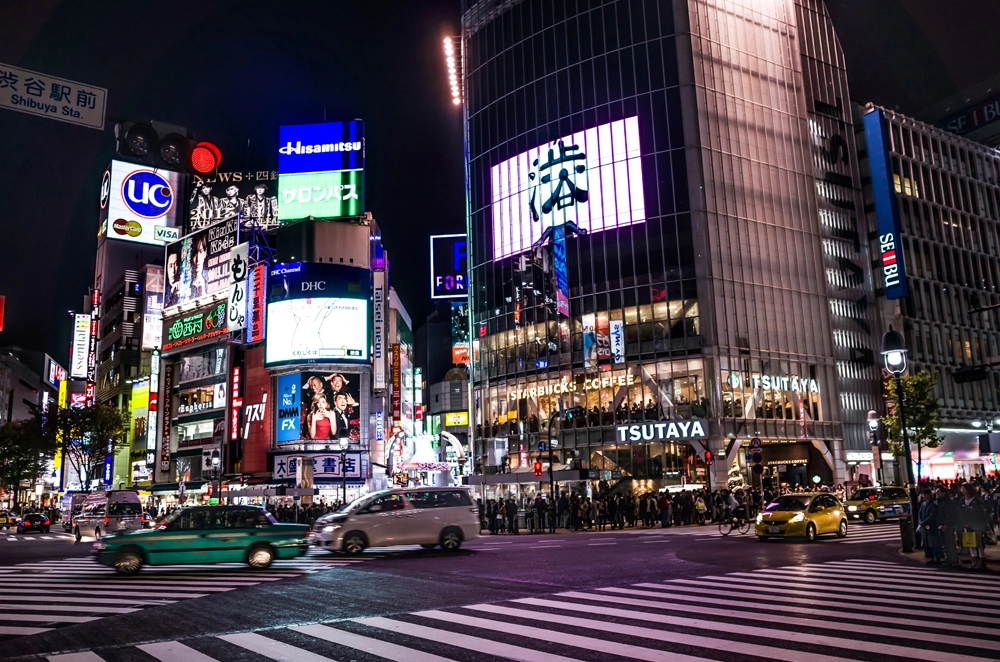 일본 도쿄 시부야의 거리. 아이클릭아트