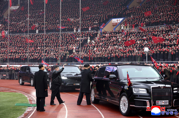 김정은 북한 국무위원장이 참석한 가운데 지난 16일 사회주의애국청년동맹(이하 청년동맹) 창립 80주년 기념대회가 평양 김일성경기장에서 성대히 진행됐다고 조선중앙통신이 17일 보도했다. 2026.1.17. 평양 조선중앙통신 연합뉴스