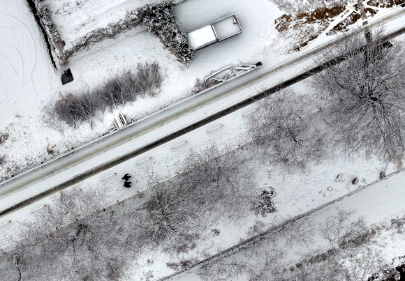 눈꽃 핀 소양강