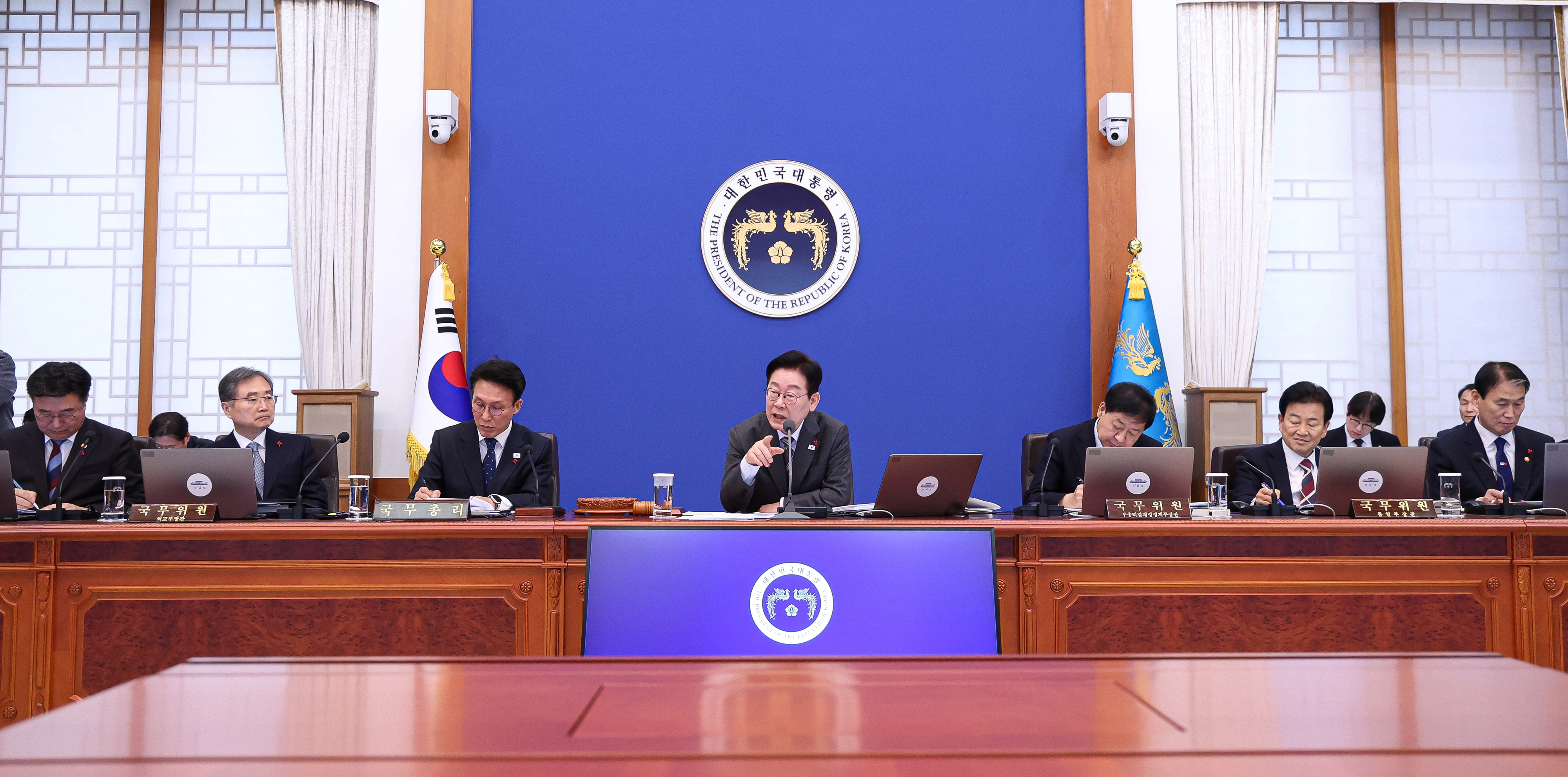 제2회 국무회의, 발언하는 이재명 대통령  이재명 대통령이 20일 청와대에서 열린 제2회 국무회의를 주재하고 있다. 2026.1.20 청와대통신사진기자단. 연합뉴스