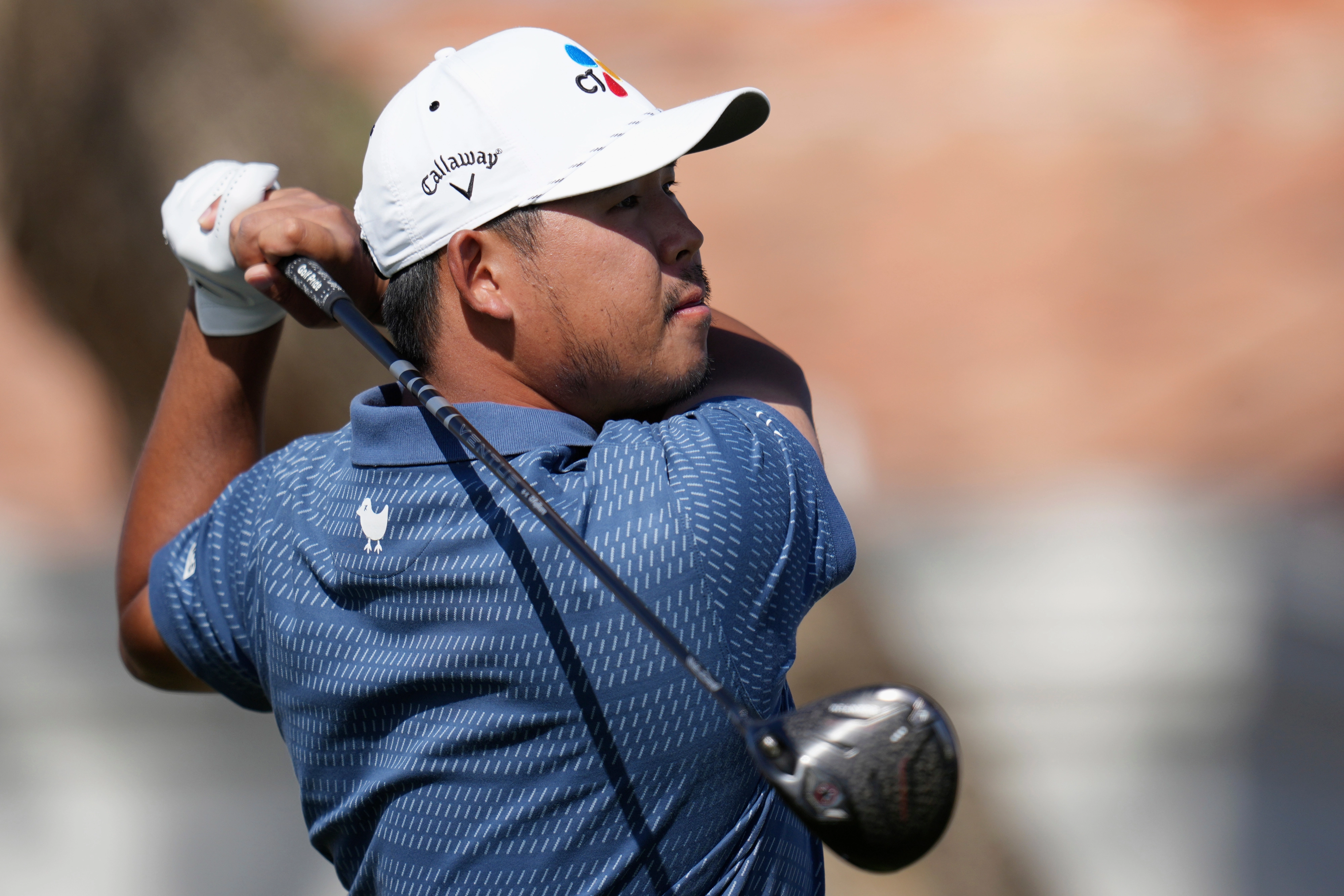 26일(한국시간) 미국 캘리포니아주 라킨타에서 열린 미국프로골프(PGA)투어 아메리칸 익스프레스에서 공동 6위를 기록한 김시우가 최종 라운드 5번홀에서 티샷하는 모습.
라킨타 AP 뉴시스