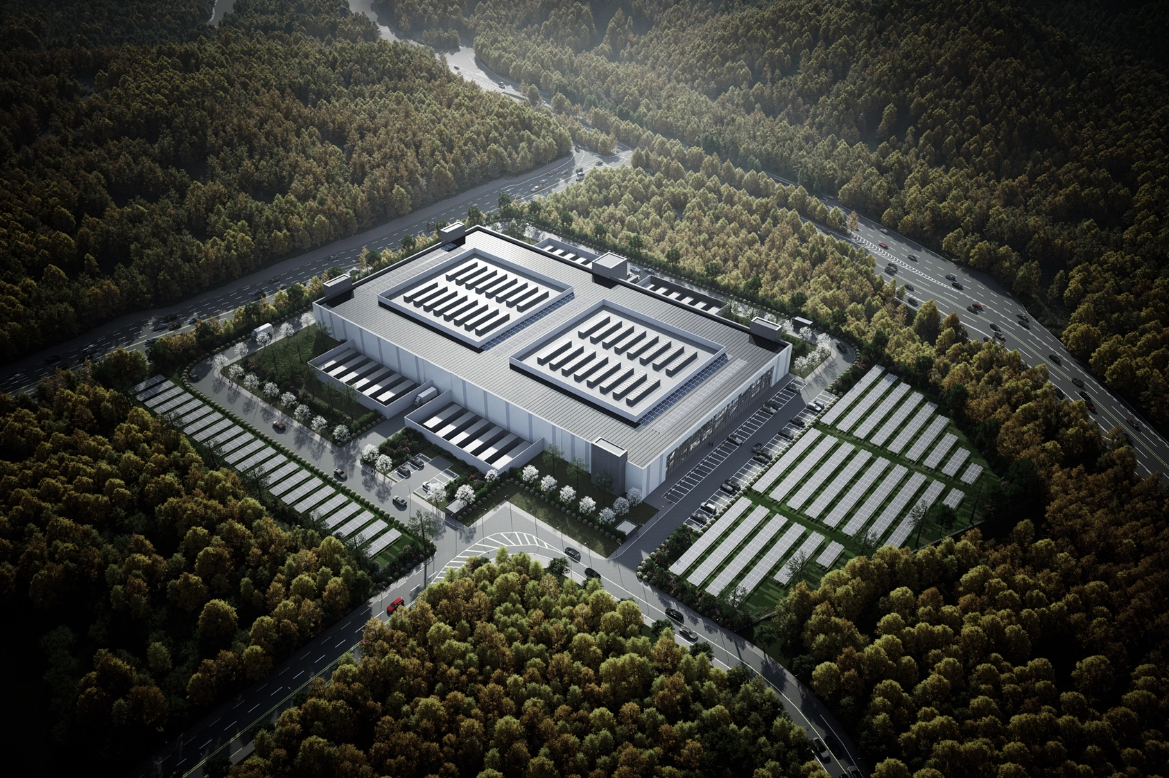 3월 착공돼 포항의 미래 역점 산업 중심지가 될 글로벌 AI 데이터센터 조감도. 광명일반산업단지 내 10만㎡ 부지에 총사업비 약 2조원을 투입해 조성한다.
포항시 제공