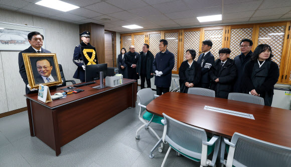 민주당사에서 열린 이해찬 전 총리 노제