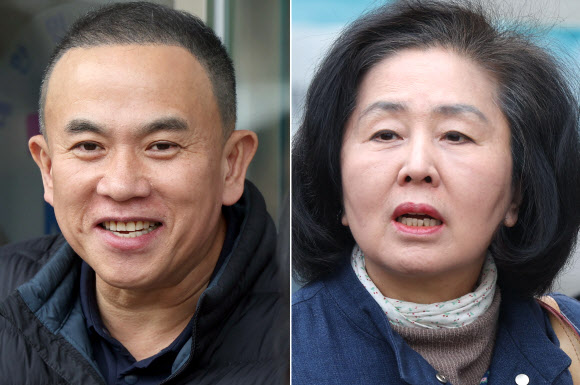 명태균·김영선, 창원지법 출석