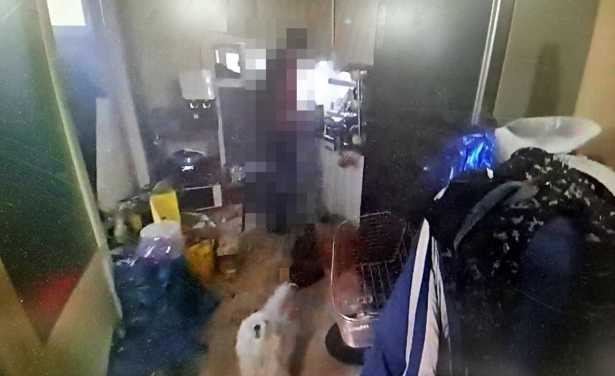 지난달 30일 서울 서대문구 남가좌동 반지하 가구에서 발생한 화재 현장. 

서대문경찰서 제공