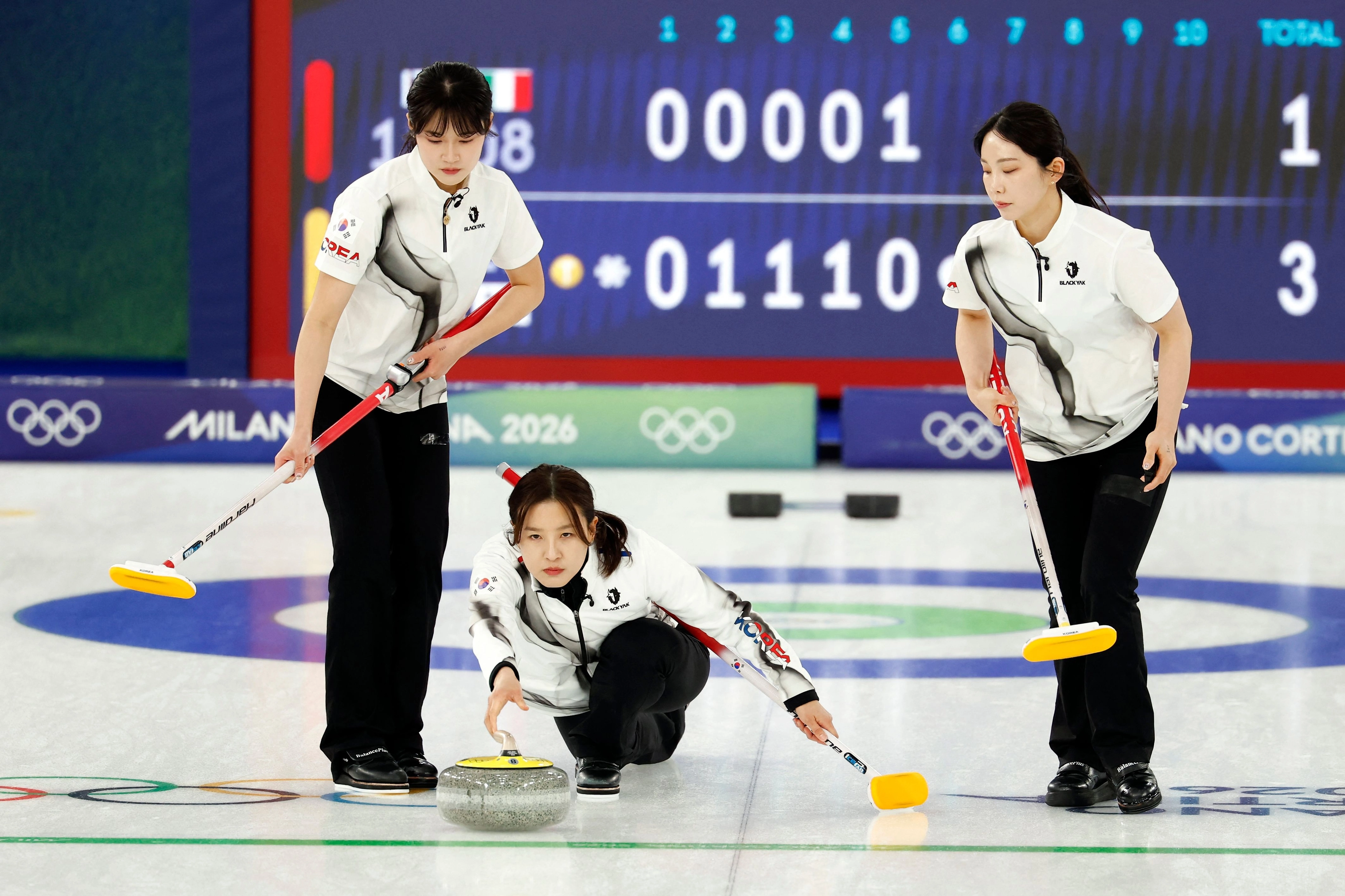 한국여자컬링 대표팀.AFP 연합뉴스