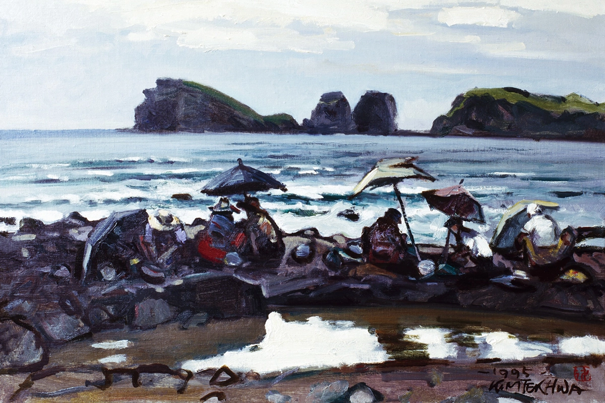 제주신화월드에서는 현대미술 초대작가 김택화(1940~2006) 화백의 특별 전시 ‘of NOSTALGIA’를 4월 5일까지 ‘JSW 컬처 존’에서 선보인다. 신화월드 제공