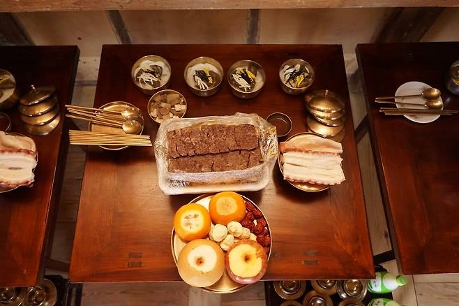 안동 소재 광산김씨 김언기 종가 차례 상차림. 한국국학진흥원 제공.