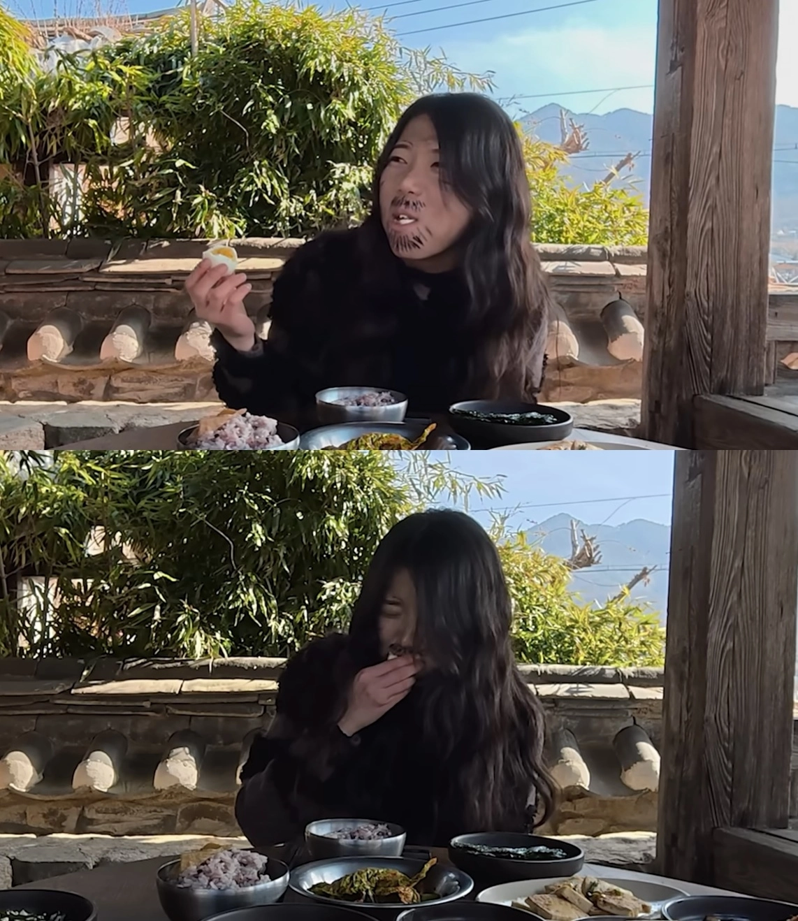 충주시 유튜브 ‘충TV’에 17일 올라온 ‘추노’ 영상. 뉴미디어팀 최지호 주무관이 KBS 2TV 드라마 ‘추노’의 명장면인 이른바 ‘계란 오열 씬’을 패러디했다. 자료 : 충TV