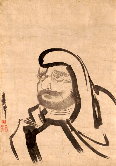 국립중앙박물관은 약 6개월 간의 공사를 거쳐 서화실의 전시 구성과 디자인을 새로 꾸몄다고 25일 밝혔다. 사진은 옛 그림의 깊이와 폭을 엿볼 수 있는 대표작인 김명국 ‘달마’. 2026.2.25  국립중앙박물관 제공