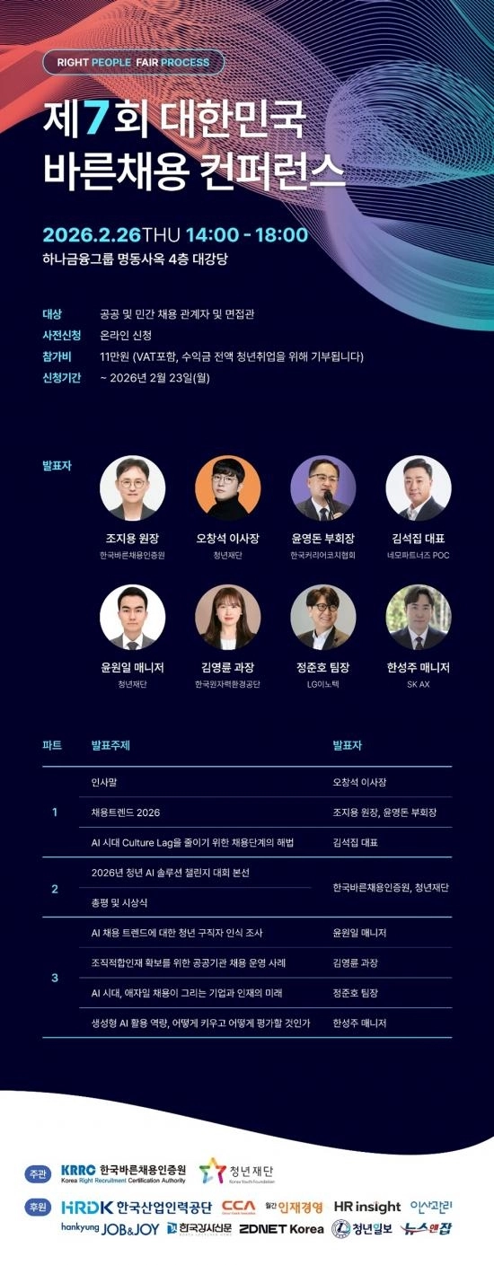 제7회 대한민국 바른채용 컨퍼런스 포스터