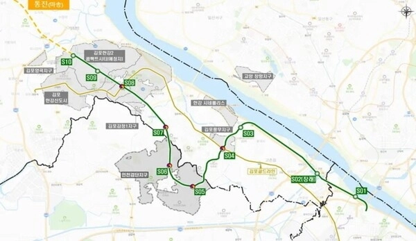 서울5호선 연장 노선안(국토부 제공)