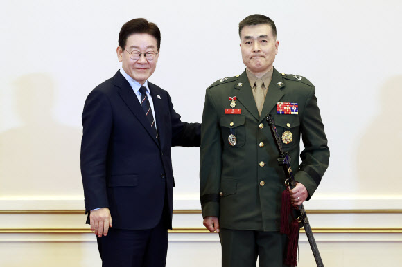 이재명 대통령과 박정훈 국방부 조사본부장