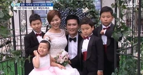 2013년 SBS ‘좋은 아침’에 방영된 김지선 가족의 모습.