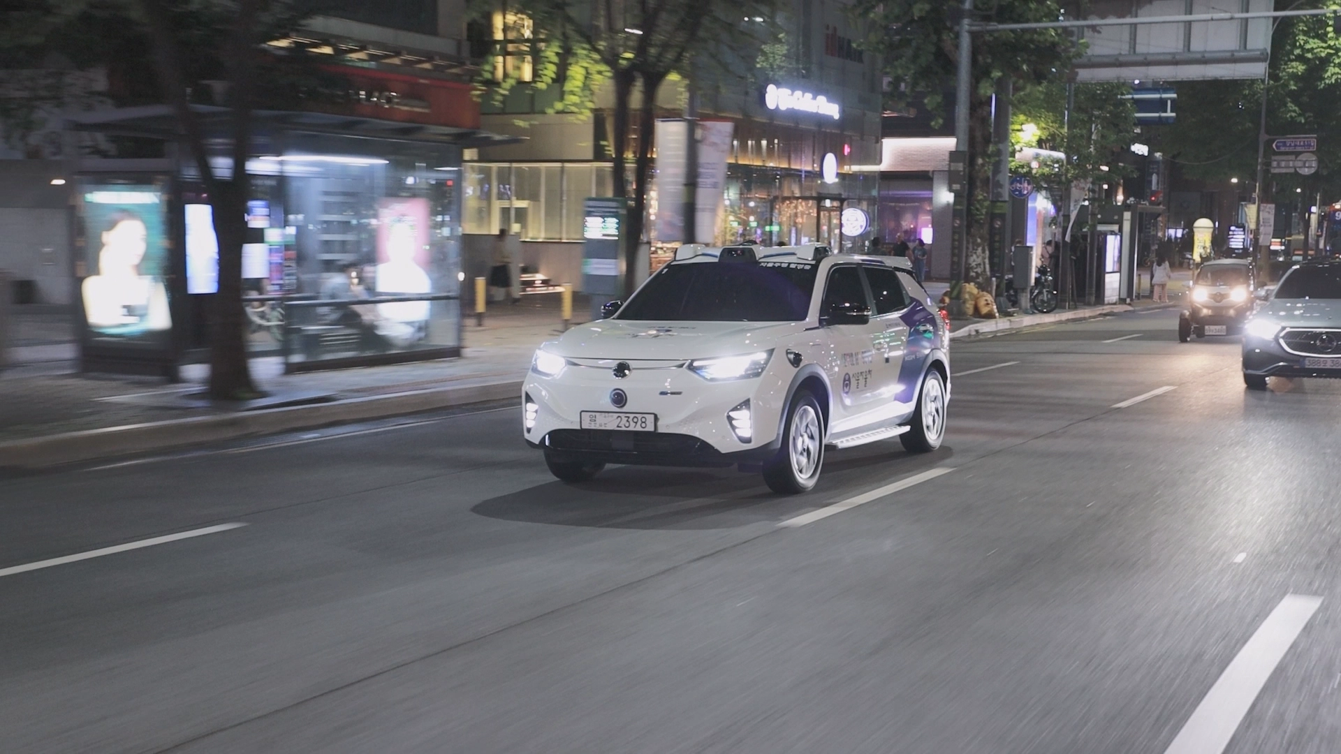 SWM의 심야 자율주행 택시 운행 모습.(사진=SWM 제공)