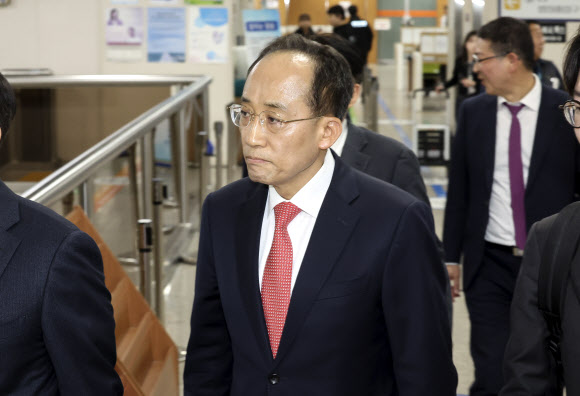 추경호 의원 첫 공판 출석