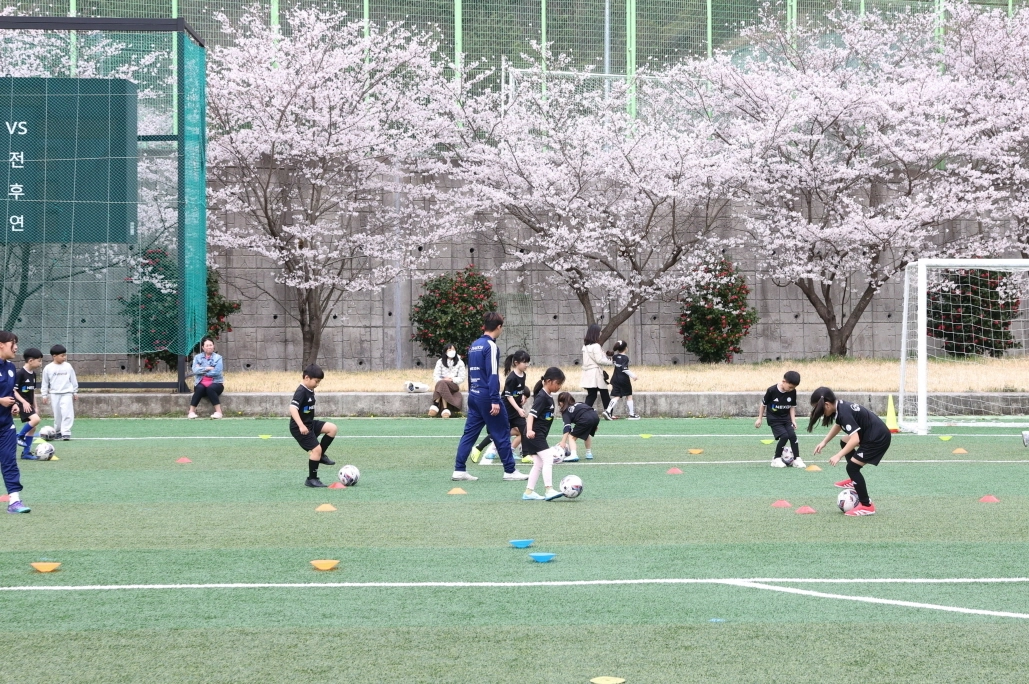 고흥 차범근 축구교실 모습.
