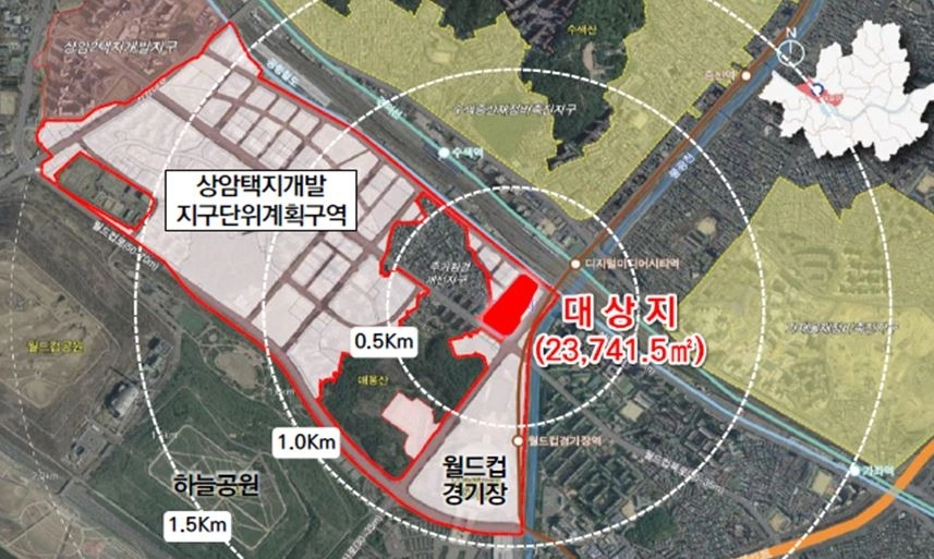 상암복합쇼핑몰 위치도