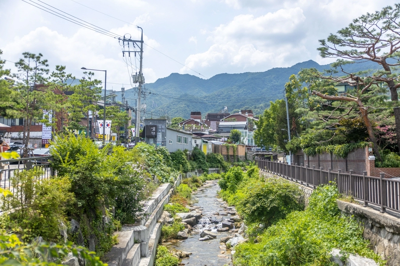 사일구로(4·19로) 근처 대동천변에 녹음이 우거져 있다.
강북구 제공