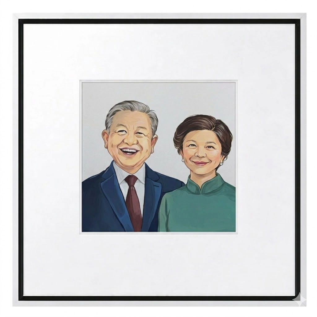 베트남 당 서기장에게 준 선물  이재명 대통령이 베트남 국빈 방문을 맞아 또 럼 공산당 당서기장 부부의 캐리커처 작품을 넣어 액자형 스피커로 만들어 준 선물. 
청와대 제공