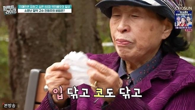 배우 전원주. TV조선 ‘퍼펙트 라이프’ 방송화면