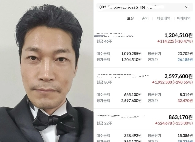 배우 최귀화는 최근 높은 수익률을 올리고 있는 자녀 주식 계좌를 공개하면서 장기 투자의 중요성을 강조했다. 최귀화 인스타그램 캡처