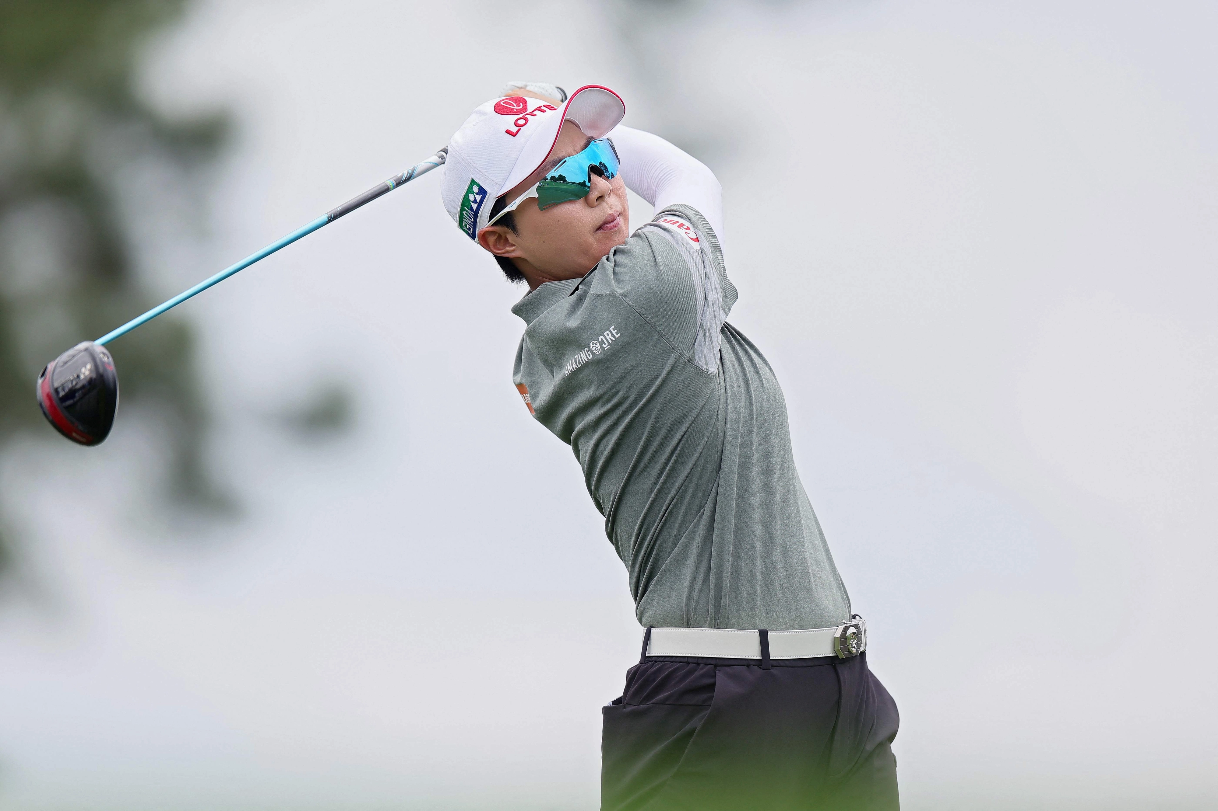 김효주가 LPGA투어 메이저대회 셰브론 챔피언십에서 티샷하고 있다. 김효주는 올해 LPGA투어에서 2승을 올렸고 세계랭킹 3위다.